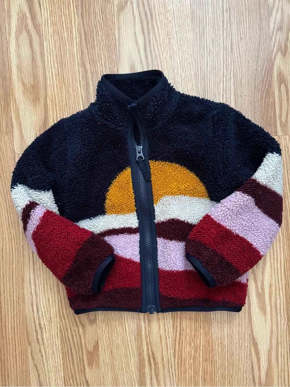 Faherty Navy Sherpa Jacket with Sunrise Patch